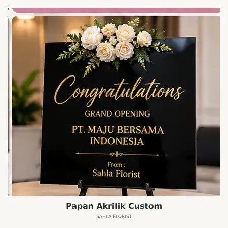 Papan Bunga Akrilik Cianjur